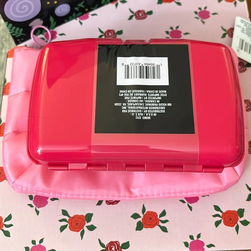 Two Small size cosmetic cases plus free zipper bag